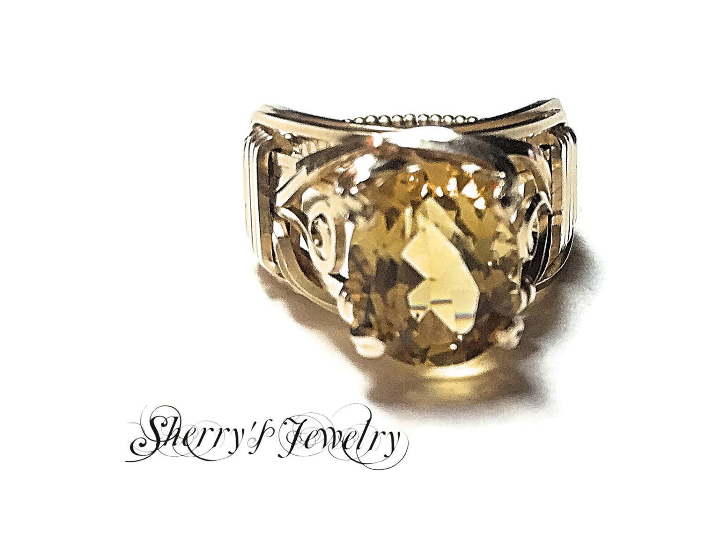 14kt Gold Citrine ring