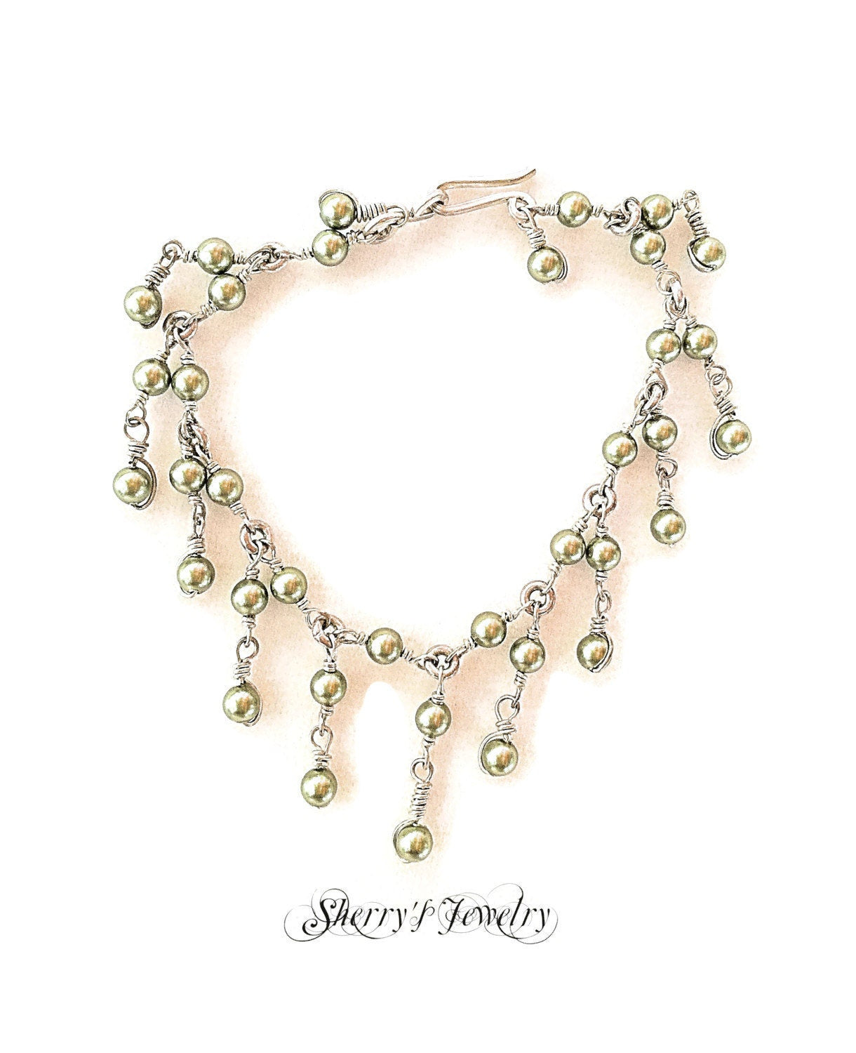 Silver Sage pearl bracelet