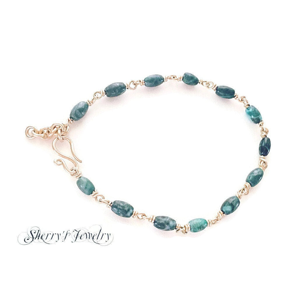 14kt Gold Jasper bracelet