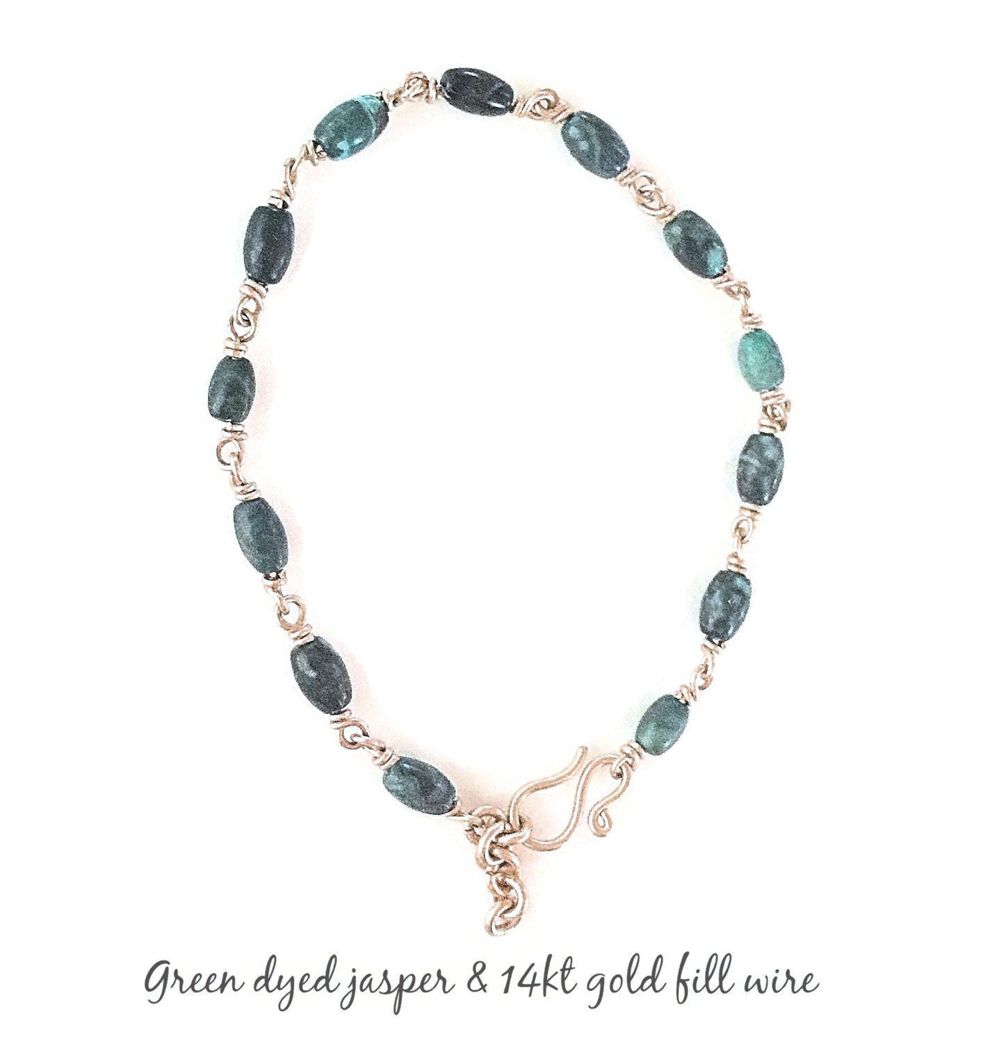 14kt Gold Jasper bracelet