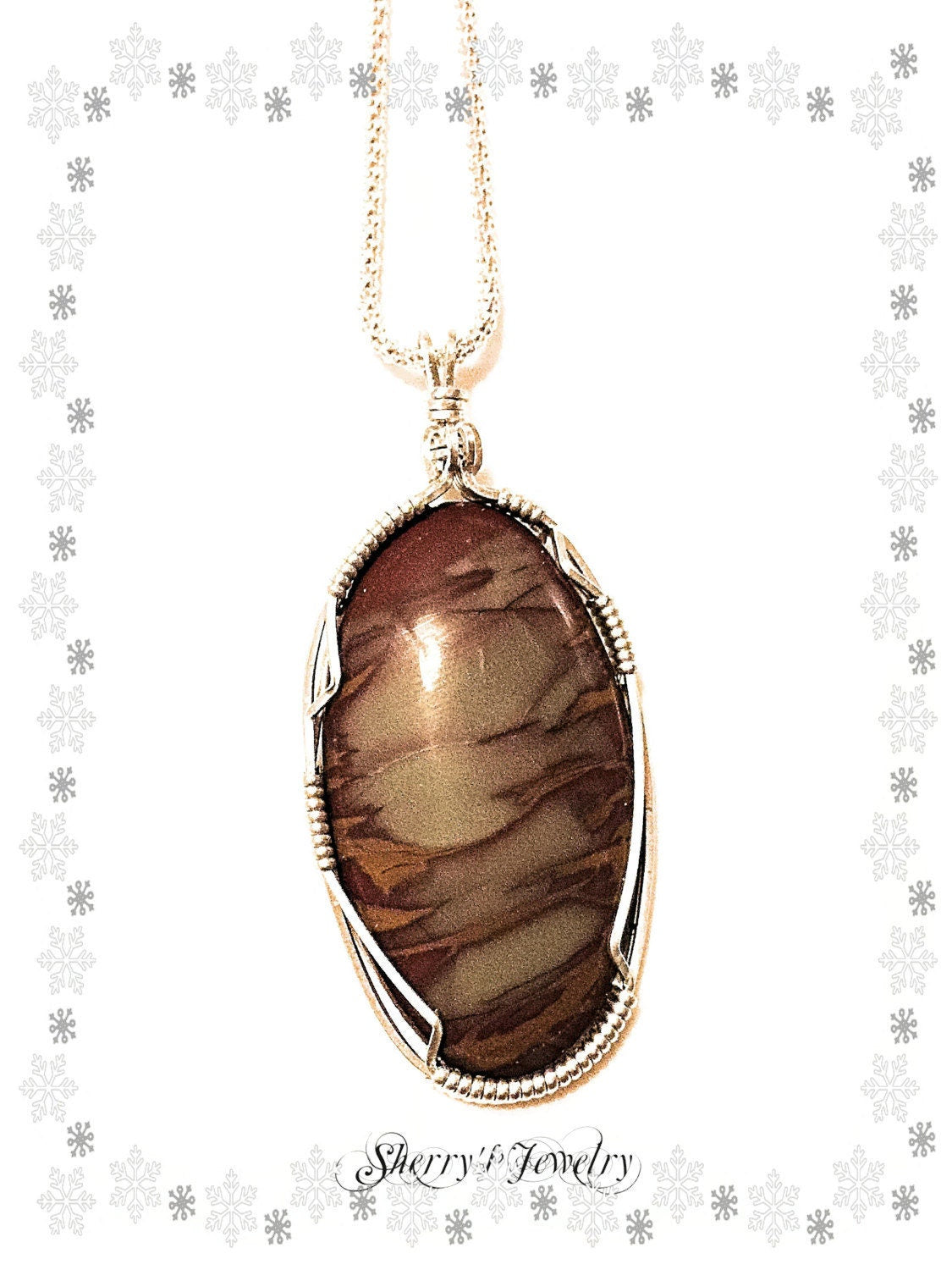Handmade Sterling Silver Noreena Jasper Pendant