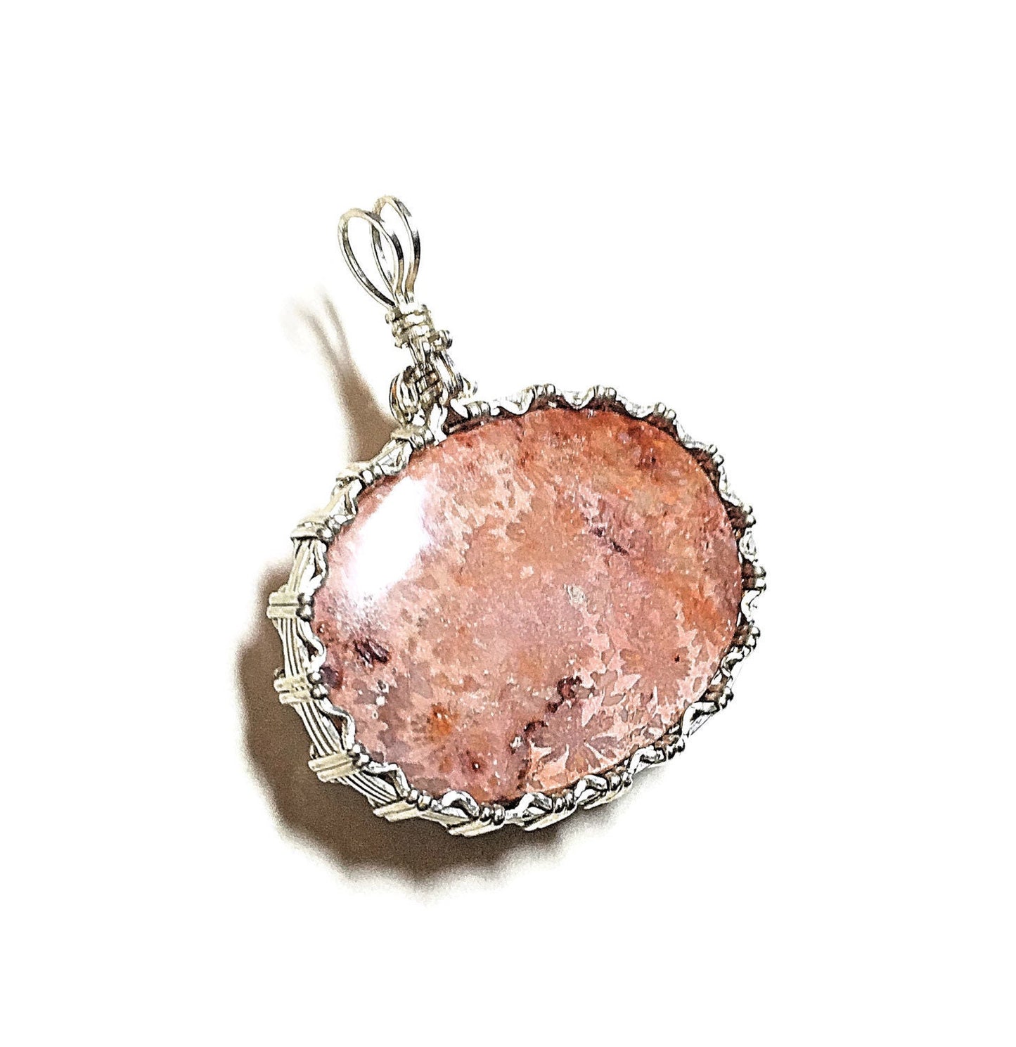Silver Coral pendant