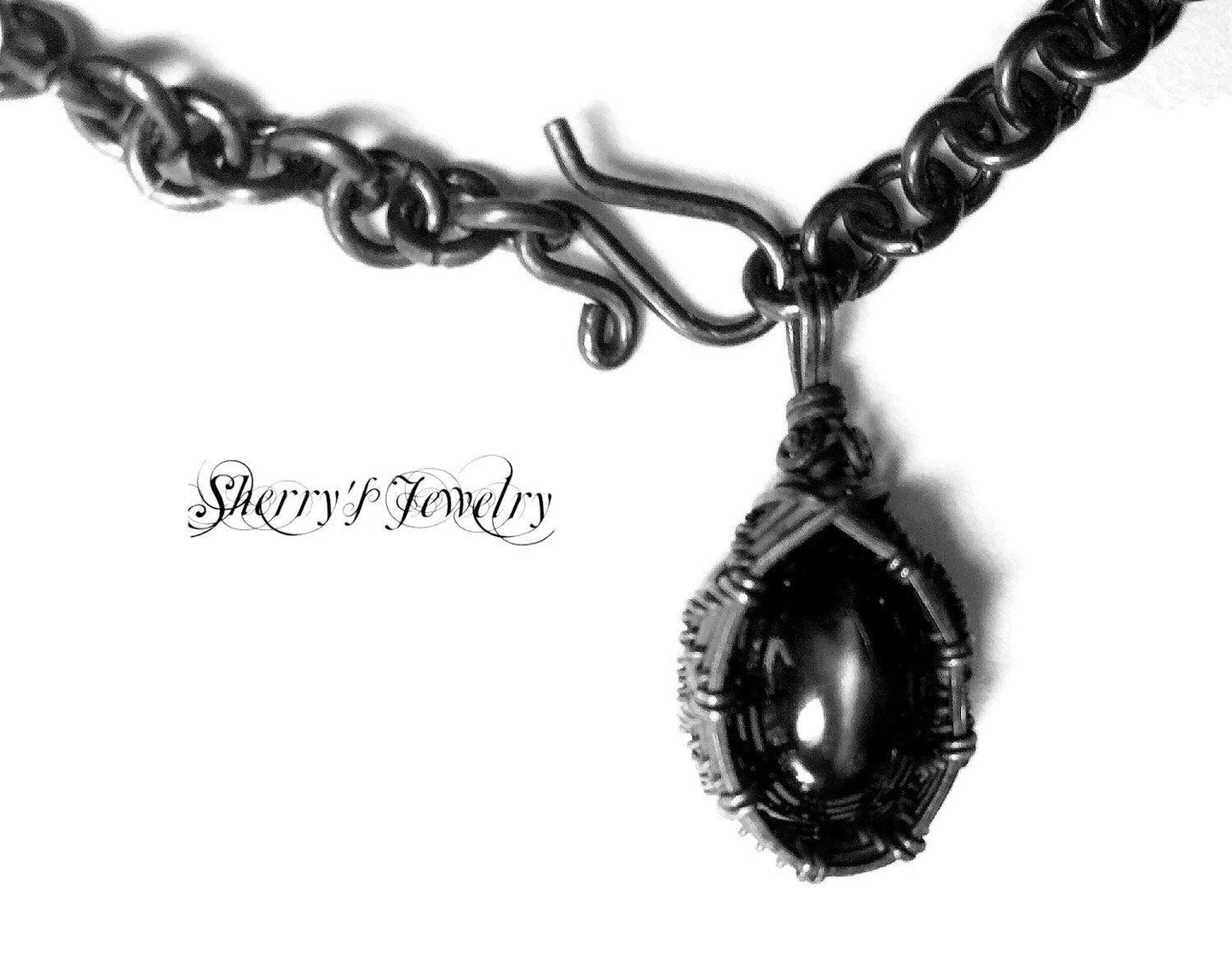 Silver Black Star of India bracelet