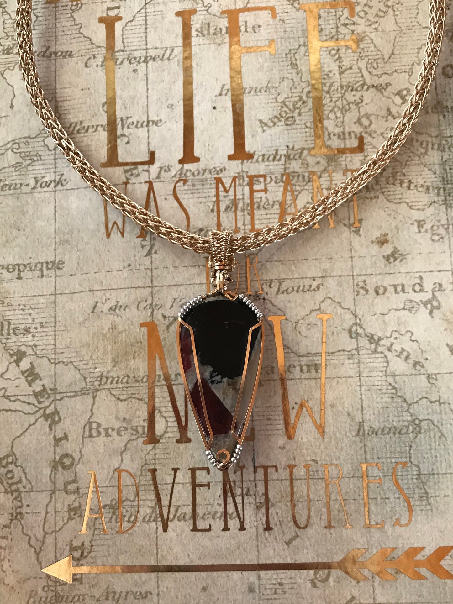 14kt Gold Eudalyte necklace