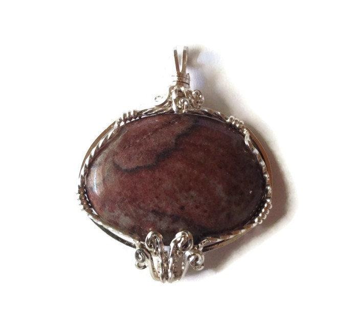 Handmade Sun rock gemstone pendant - Statement pendant