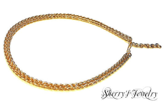 14kt Gold viking knit chain