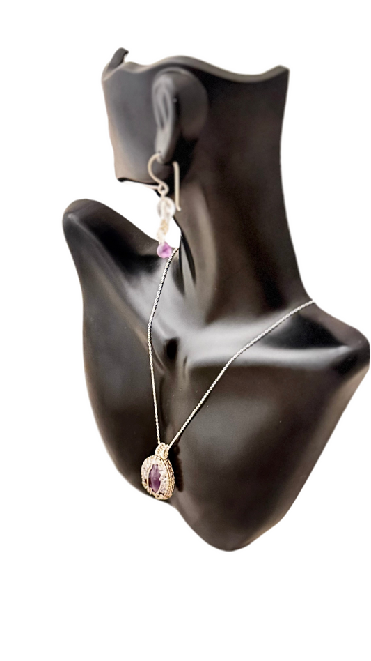 Celestial Harmony-Amethyst jewelry set