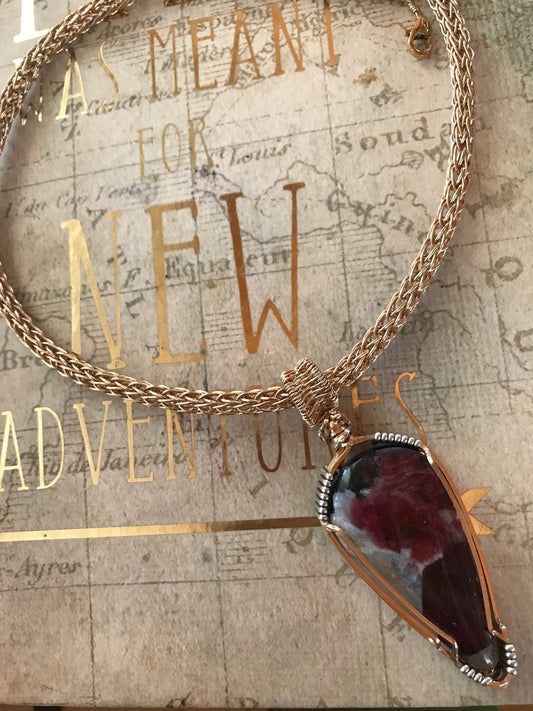14kt Gold Eudalyte necklace